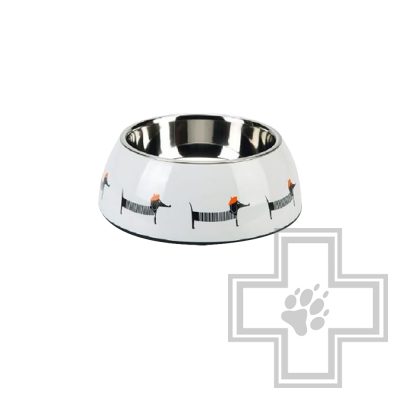 Beeztees Woby Миска для собак пластиковая 18 x 6 см, белая