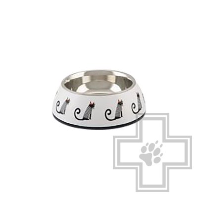 Beeztees Muzy Миска для кошек пластиковая, белая