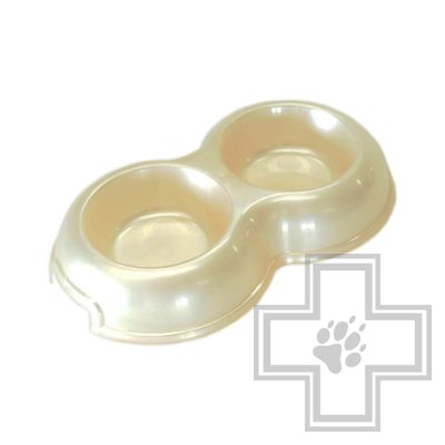HOMEPET Миска, бежевый перламутр, 2 x 200 мл