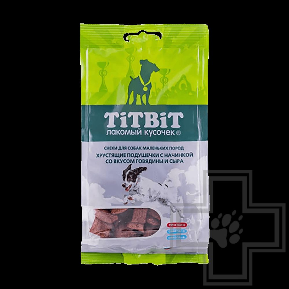 TiTBiT Хрустящие подушечки с начинкой со вкусом ягненка и сыра для собак крупных и средних пород