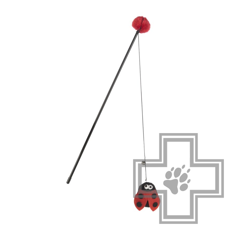 Beeztees Игрушка для кошек Удочка с божьей коровкой Beeztees Игрушка для кошек Удочка с божьей коровкой