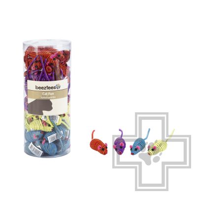 Beeztees Веревочная мышь "Глэмми" для кошек (цена за 1 игрушку)