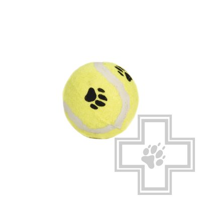 Beeztees Игрушка Мячик теннисный с отпечатками лап