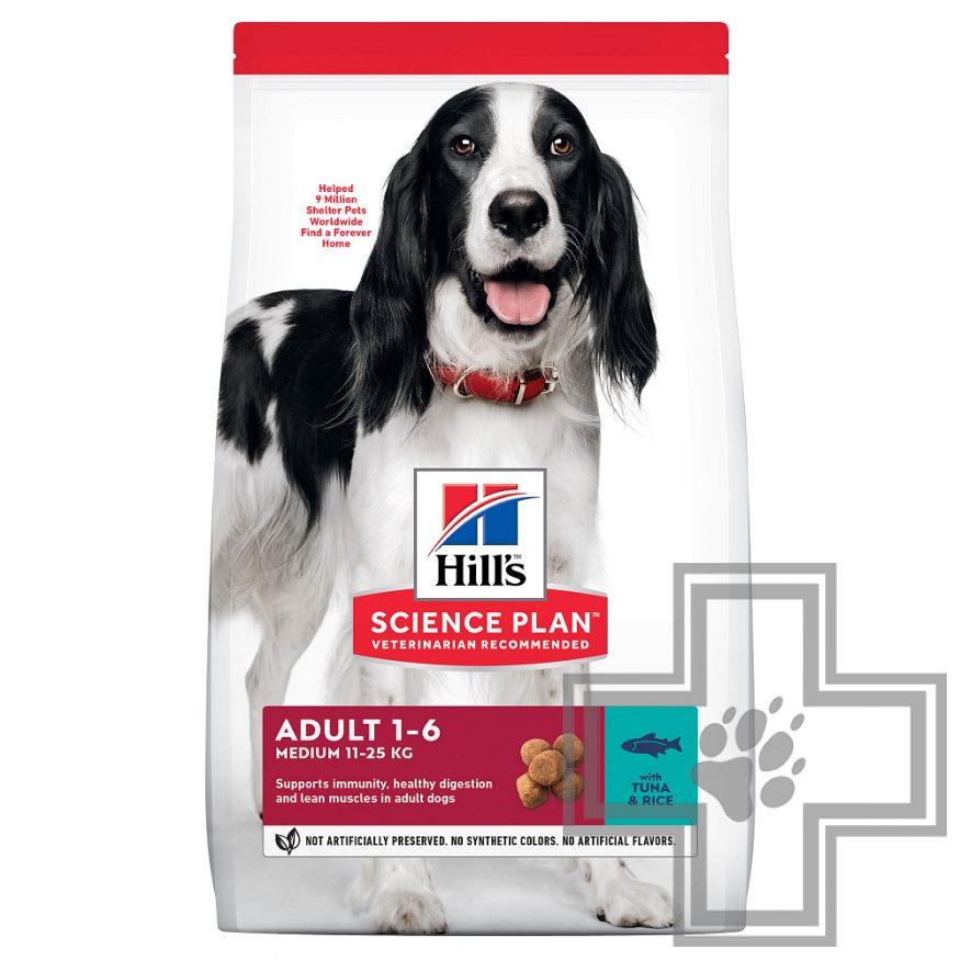 Hill's SP Корм для взрослых собак средних пород с тунцом и рисом