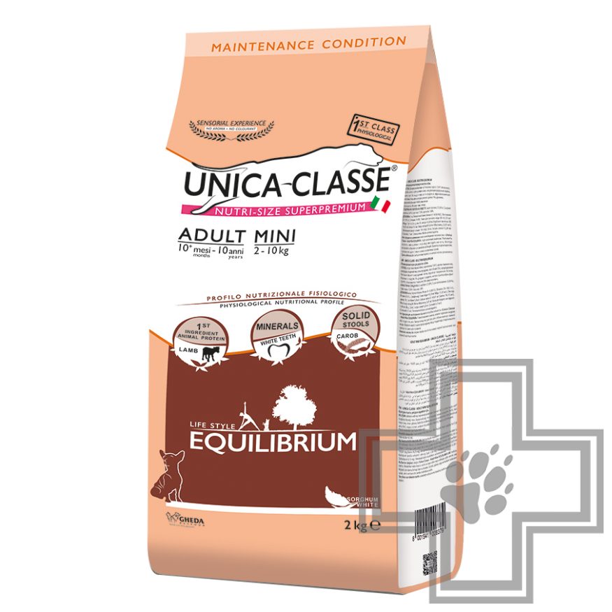 Unica ClasseAdult Mini Equilibrium Корм для собак мелких пород с ягненком