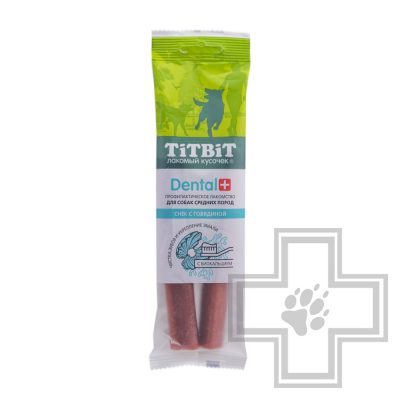TiTBiT ДЕНТАЛ+ Снек с говядиной для собак средних пород