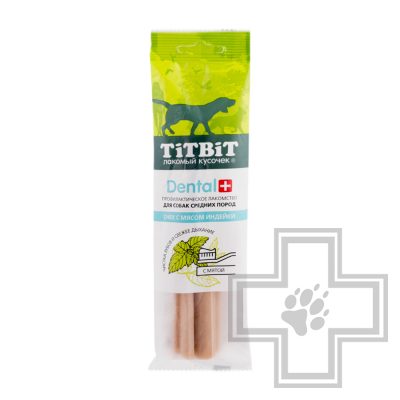 TiTBiT ДЕНТАЛ+ Снек с мясом индейки для собак средних пород