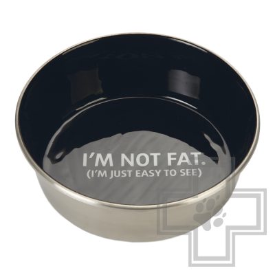 Миска для собак Not Fat, нержавеющая сталь, черная