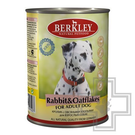 Berkley Консервы для собак, кролик с овсянкой