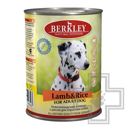 Berkley Консервы для собак, ягненок с рисом