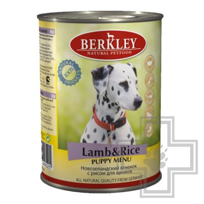 Berkley Консервы для щенков, ягненок с рисом