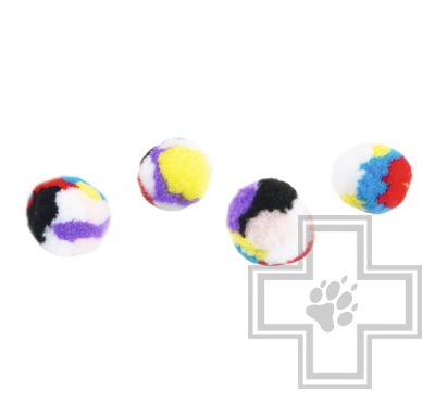 Beeztees Набор помпонных шаров с кошачьей мятой (4 шт.)