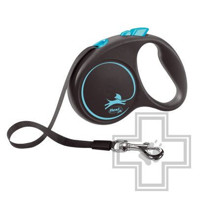 Flexi Black Design Поводок-рулетка ременная