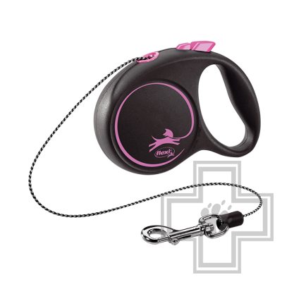 Flexi Black Design Поводок-рулетка тросовая, 3 м