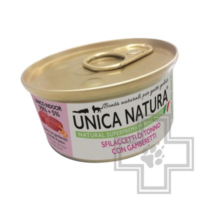 Unica Natura Консерва для кошек, с тунцом и креветками