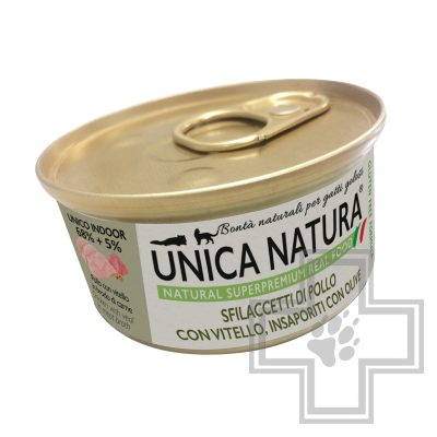 Unica Natura Консервы для кошек с курицей, телятиной и оливками