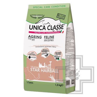 Unica Classe Корм для пожилых кошек, с курицей