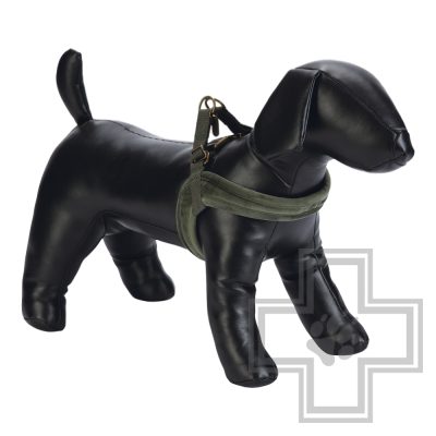 Beeztees Шлейка велюровая для собак, зеленая, размер M