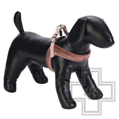 Beeztees Шлейка велюровая для собак, розовая, размер М