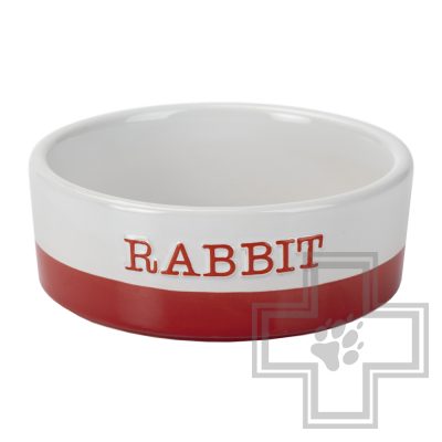 Beeztees JOMI Миска для кролика керамическая, красная