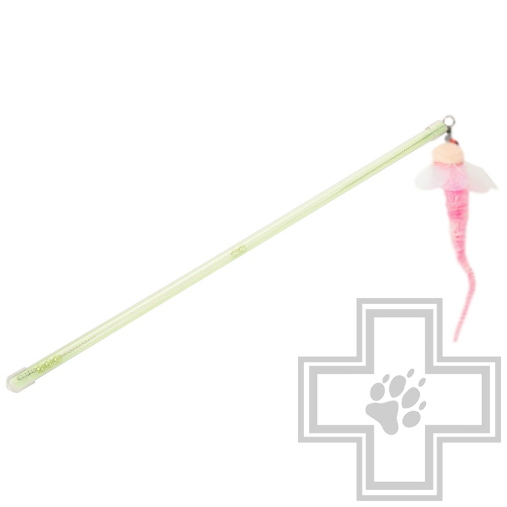 Beeztees Удочка для кошек TINGA регулирующаяся, розовая