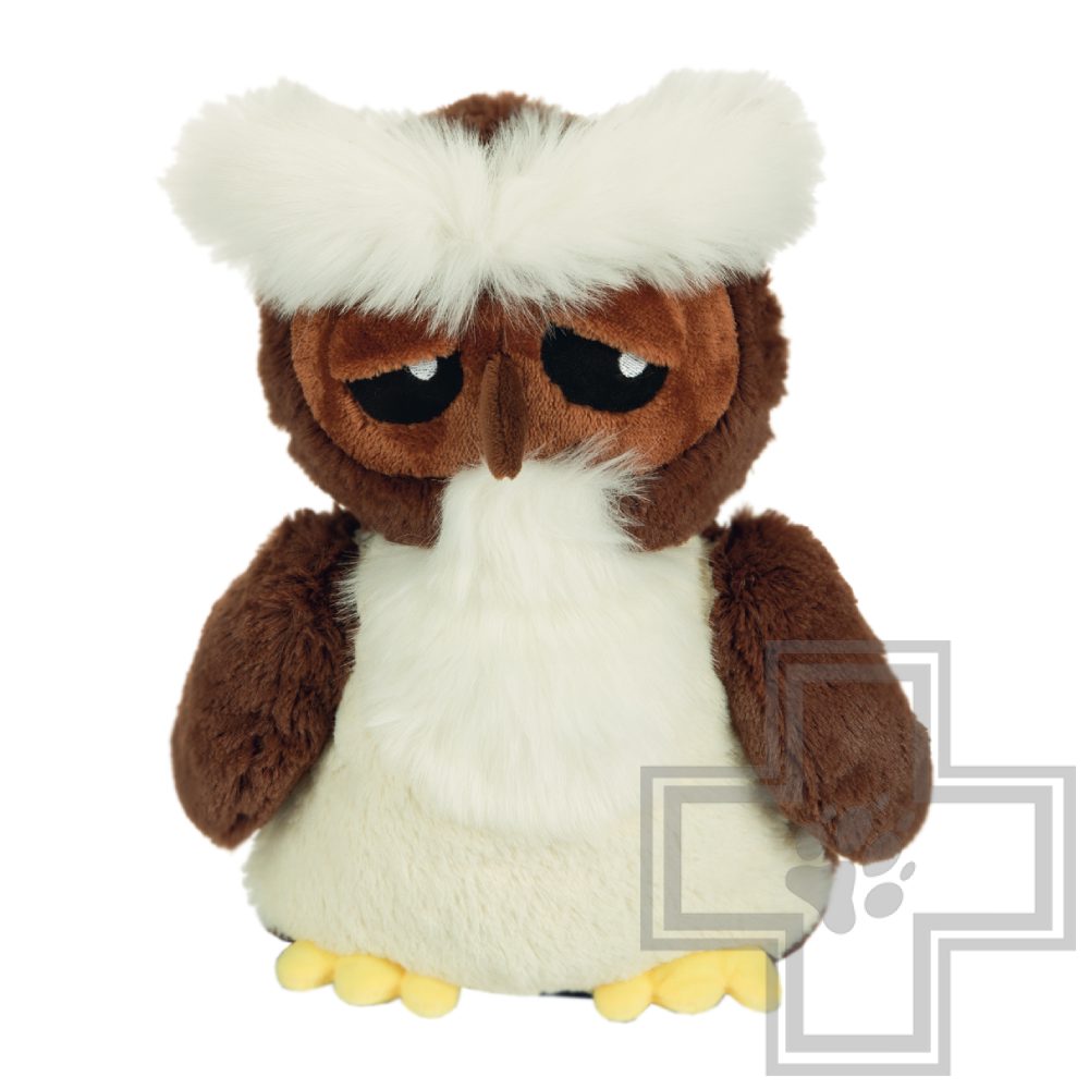 Beeztees Игрушка для собак плюшевая сова SEPP бело-коричневая