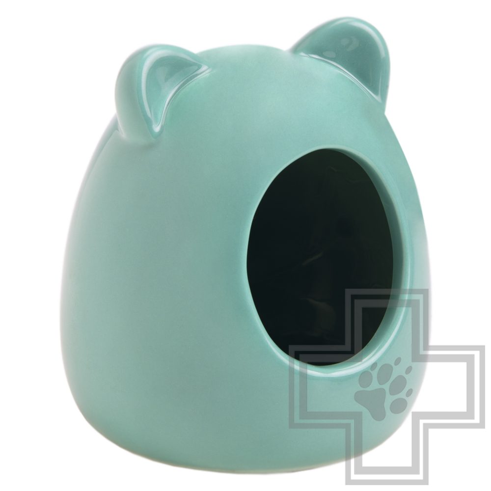 Beeztees Домик для грызунов керамический, цвет мята