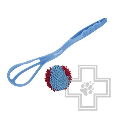 Beeztees Игрушка для собак метательльная с мячом синяя