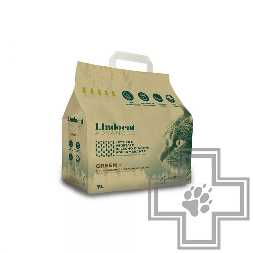 Lindocat Advanced Green+ Наполнитель древесный комкующийся