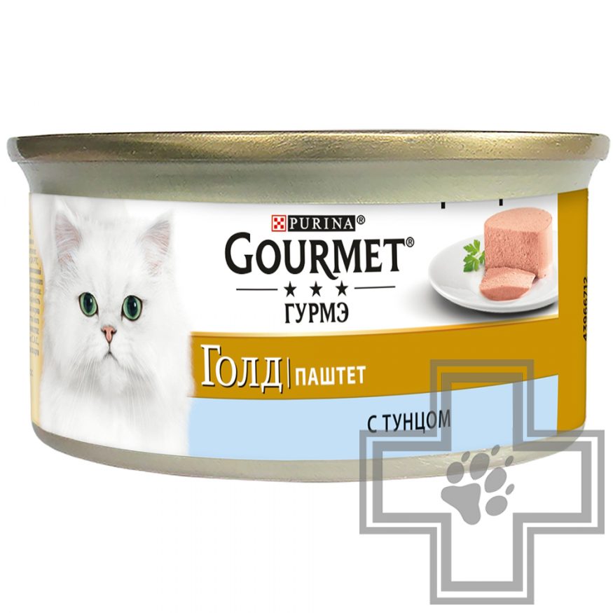 Pro Plan Gourmet Гурмэ Голд Консервы для взрослых кошек, паштет с тунцом