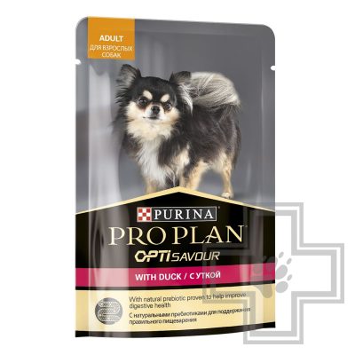 Pro Plan Adult Optisavour Пресервы для собак мелких и карликовых пород, с уткой в соусе