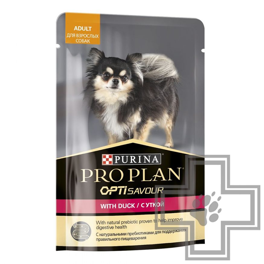 Pro Plan Adult Optisavour Пресервы для собак мелких и карликовых пород, с уткой в соусе
