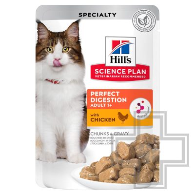 Hill's SP Perfect Digestion Пресервы для взрослых кошек, с курицей