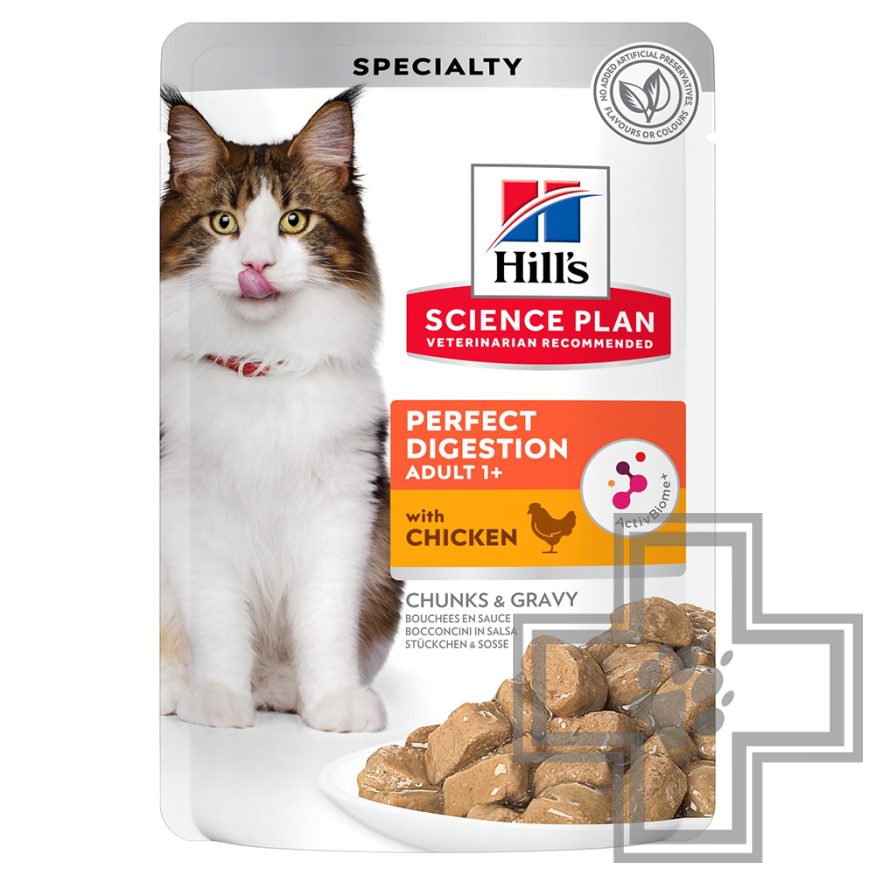 Hill's SP Perfect Digestion Пресервы для взрослых кошек, с курицей