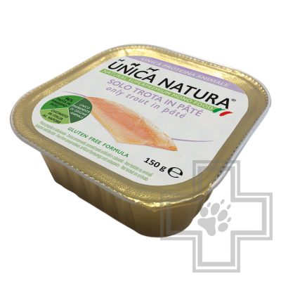Unica Natura консервы для собак мелких пород паштет из форели