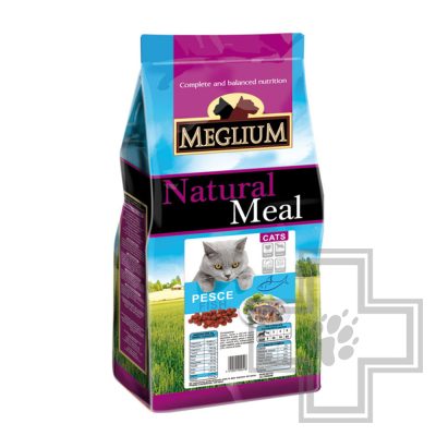 Meglium Natural Meal Корм для взрослых кошек с чувствительным пищеварением, с рыбой