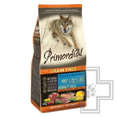 Primordial Grain Free Adult All Breed Корм для взрослых собак всех пород, с форелью и уткой