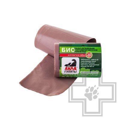 Айда Гулять! Пакеты биоразлагаемые гигиенические для выгула собак, 20 шт.