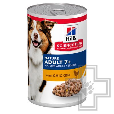 Hill's SP Mature Adult Консервы для собак старше 7 лет для жизненной энергии и иммунитета, с курицей