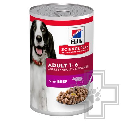 Hill's SP Adult Консервы для взрослых собак для поддержания мышечной массы и иммунитета, с говядиной