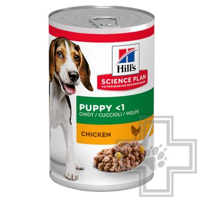Hill's SP Puppy Консервы для щенков для поддержания здорового роста и развития, с курицей