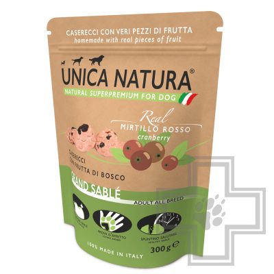 Unica Natura Real Grand Sable Печенье для взрослых собак всех пород, с дикими фруктами