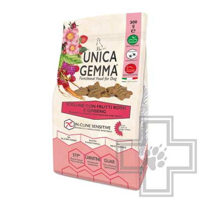 Unica Gemma Stelline Печенье для взрослых собак всех пород, с красными фруктами и женьшенем