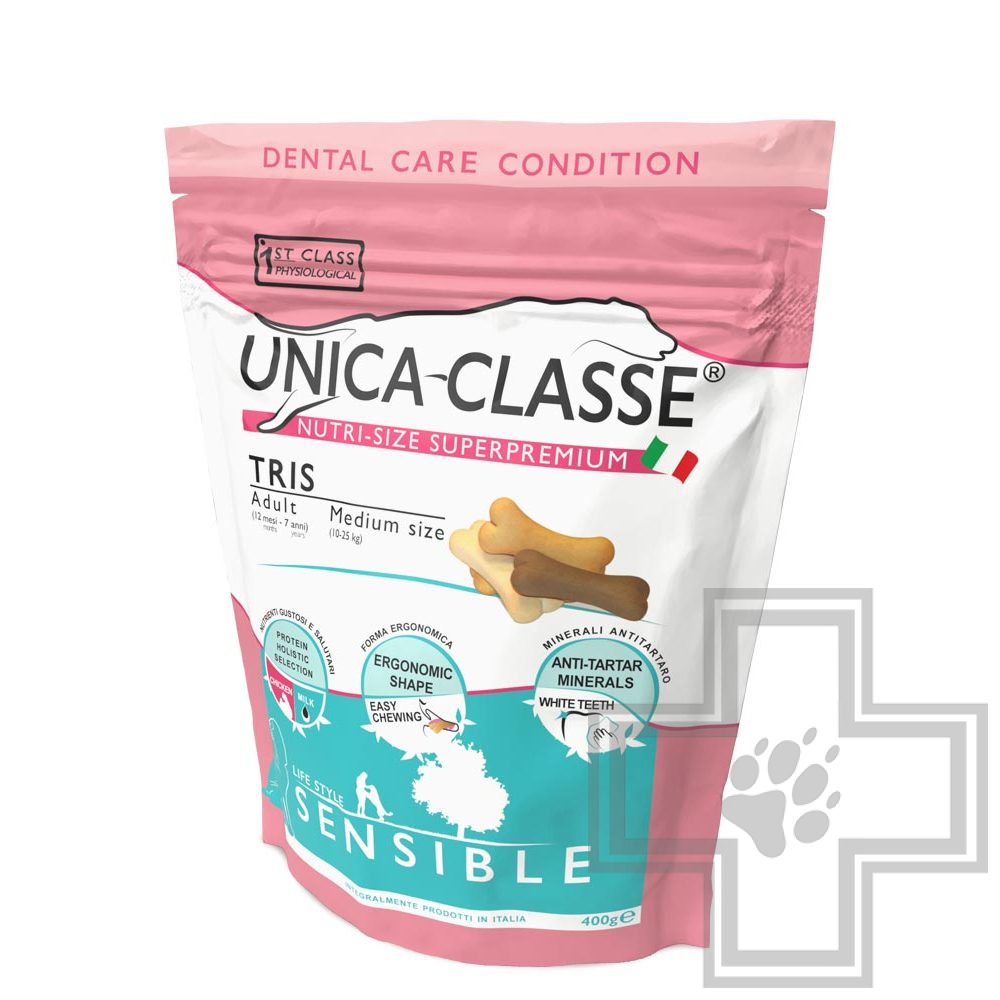 Unica Classe Adult Tris Sensible Печенье для взрослых собак средних пород
