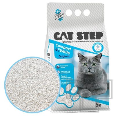 Cat Step Compact White Original Наполнитель бентонитовый комкующийся