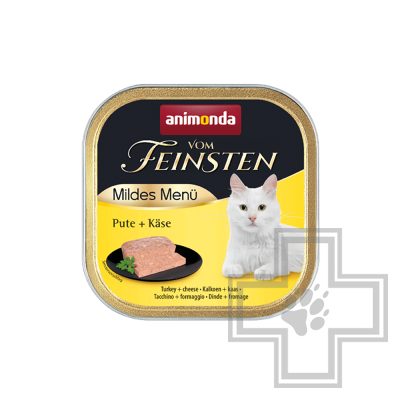 Vom Feinsten консервы для взрослых кошек, паштет с индейкой и сыром