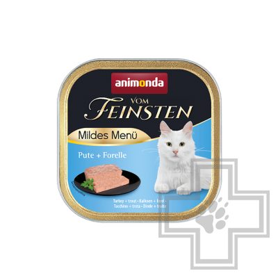 Vom Feinsten консервы для взрослых кошек, паштет с индейкой и форелью