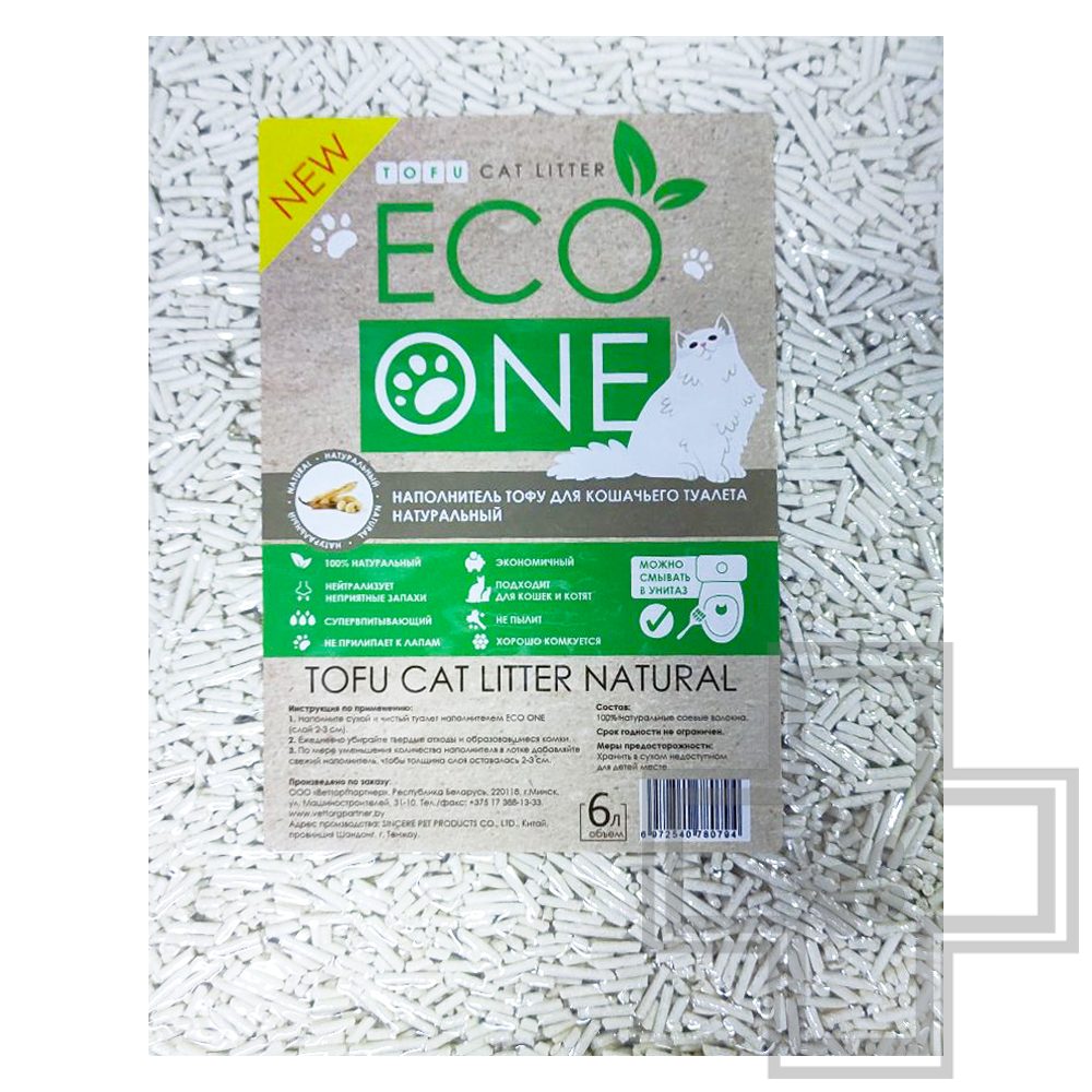 ECO ONE Наполнитель тофу для кошачьего туалета, натуральный