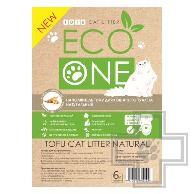 ECO ONE Наполнитель тофу для кошачьего туалета, натуральный