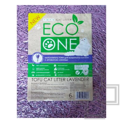 ECO ONE Наполнитель тофу для кошачьего туалета, с ароматом лаванды